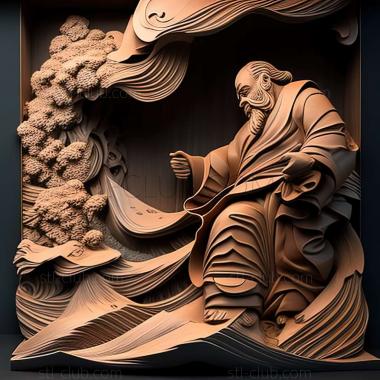 3D model Katsushika Hokusai (STL)